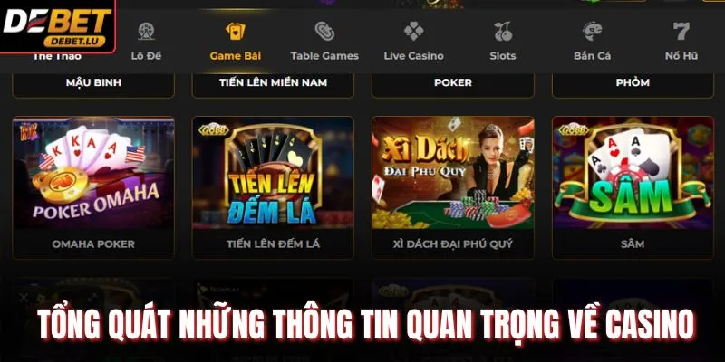 Tổng quát những thông tin quan trọng về casino